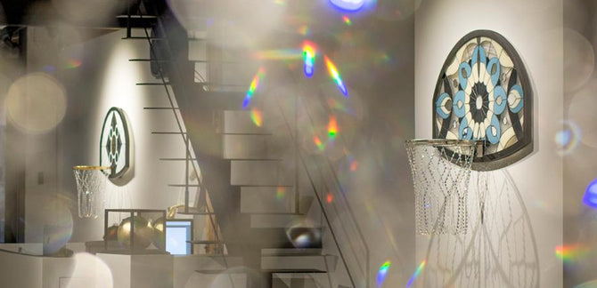 Swarovski Hoops & Stained Glass Backboards in Victor Solomon's