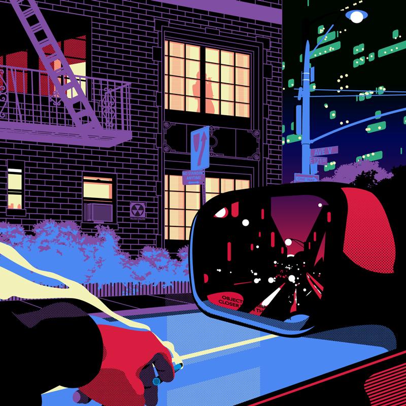 Fluorescent Nightlife :: Vizie's New Prints Explore a Noir City in Full Color