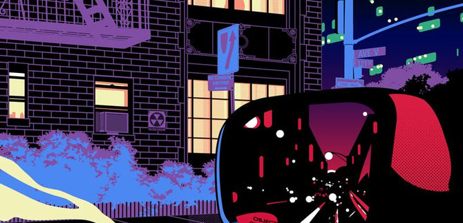 Fluorescent Nightlife :: Vizie's New Prints Explore a Noir City in Full Color