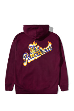 Flame Slant Zip Up Hoodie