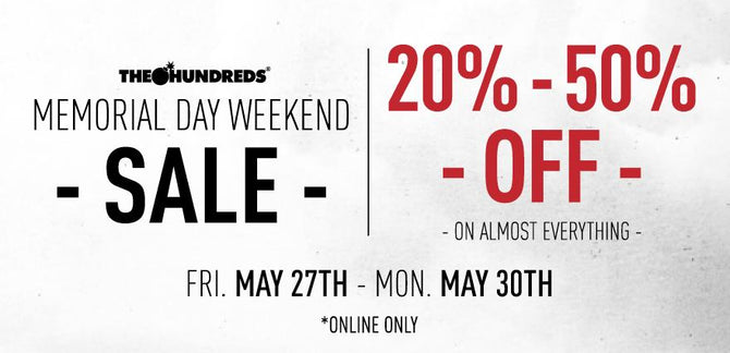TODAY :: Memorial Day Weekend Sale :: Up to 50% Off From May 27-30