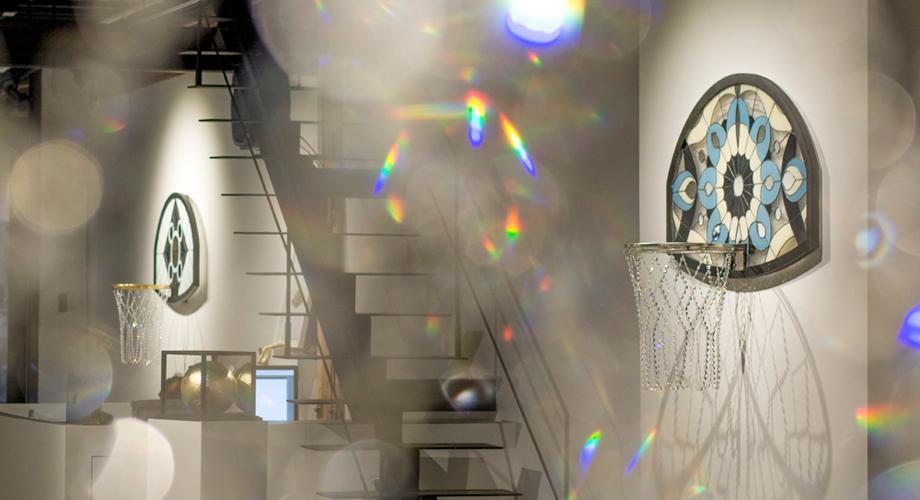 Swarovski Hoops & Stained Glass Backboards in Victor Solomon's 
