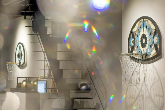 Swarovski Hoops & Stained Glass Backboards in Victor Solomon's 