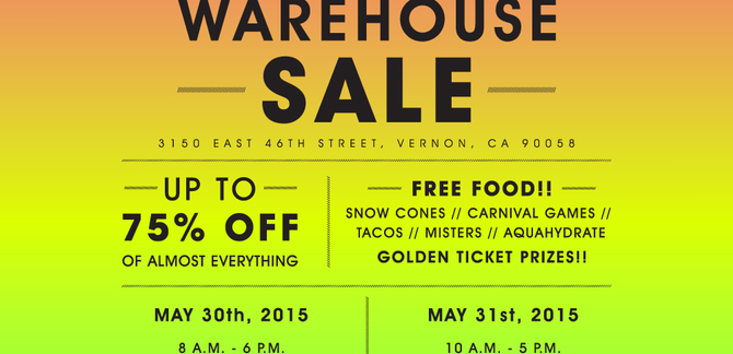 Our Epic Annual Warehouse Sale :: May 30-31