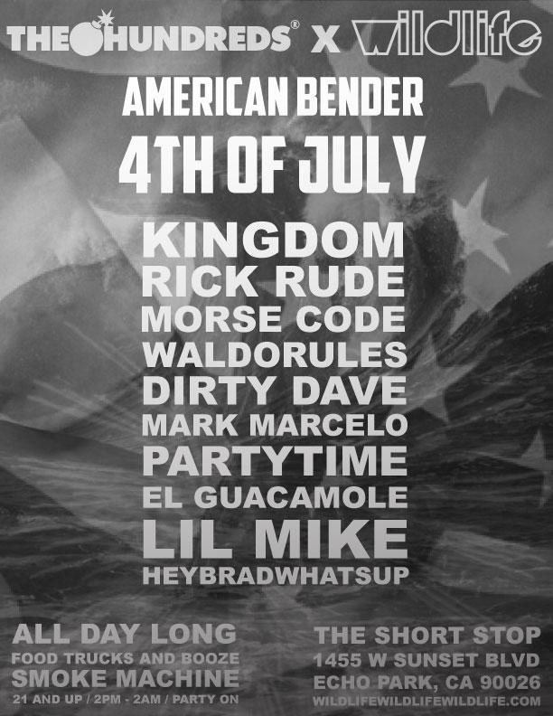 THE HUNDREDS x WILDLIFE PRESENT AMERICAN BENDER.