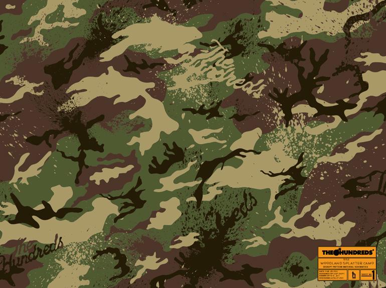 THE HUNDREDS "WOODLANDS SPLATTER" CAMOUFLAGE