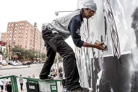 PHOTO SET :: FUTURA Paints the Historic Bowery Wall in NYC