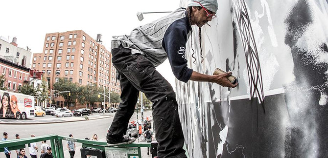 PHOTO SET :: FUTURA Paints the Historic Bowery Wall in NYC