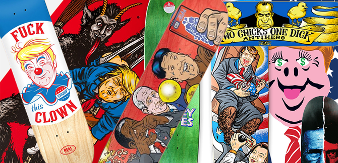 Potus Operandi :: A Brief Oral History of Skateboard Graphics Gone Presidential