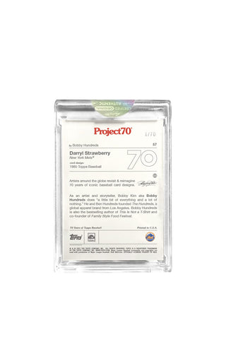 Silver Edition: Darryl Strawberry Topps Card by Bobby Hundreds